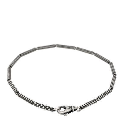 David Yurman Sterling Silver Mens Dot Bar Chain Bracelet 2 of 3