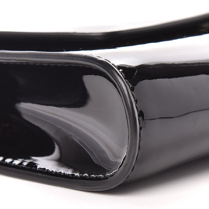 Christian Louboutin Patent Degrade Snakeskin Printed Vero Dodat Clutch Black Ivory 5 of 8
