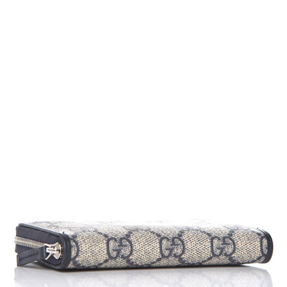 Gucci GG Supreme Monogram Zip Around Card Case Blue 4 of 8