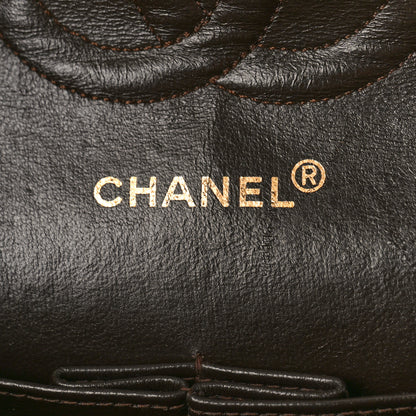 Chanel Lambskin Quilted Medium Double Flap Dark Brown 6 of 11