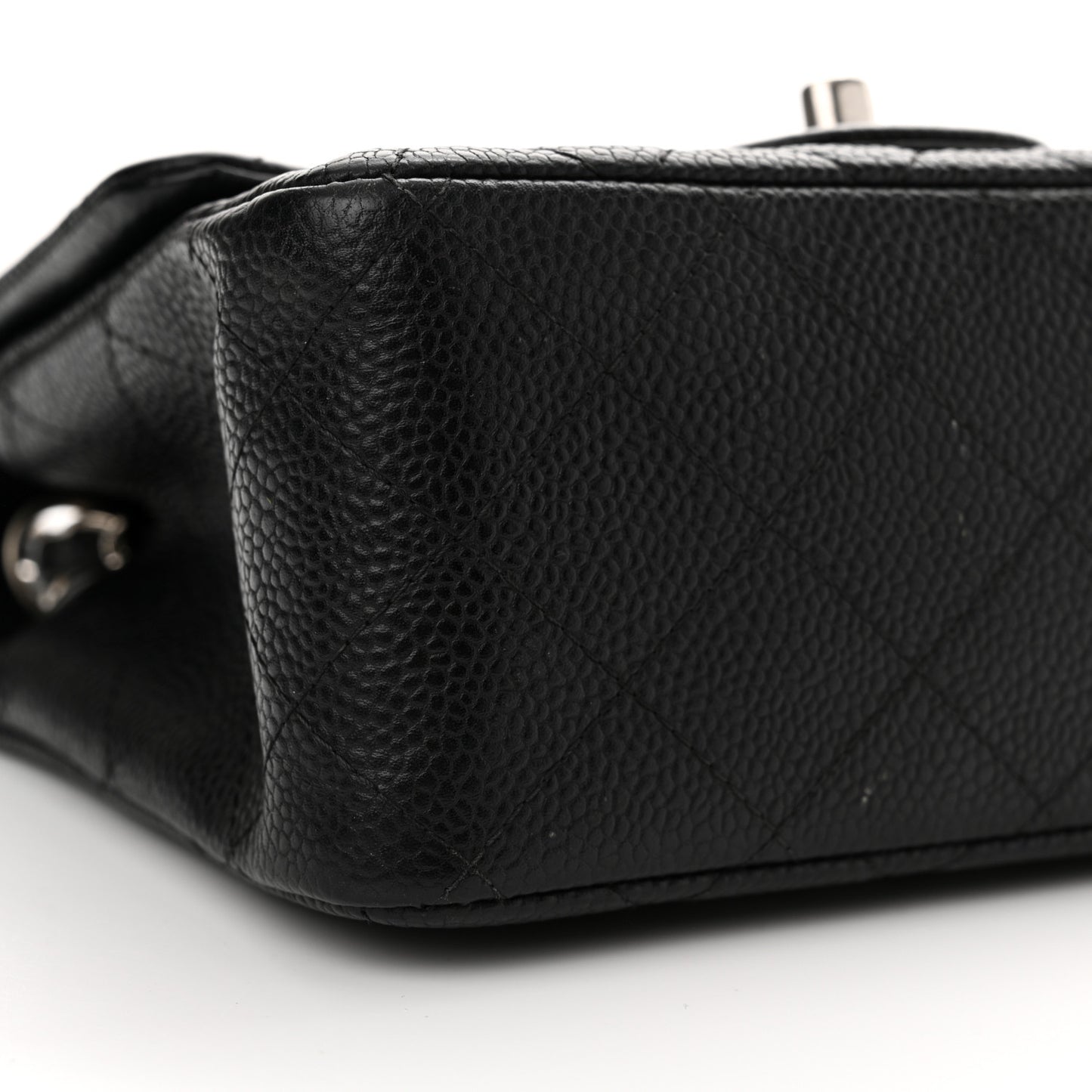 Caviar Quilted Mini Square Flap Black