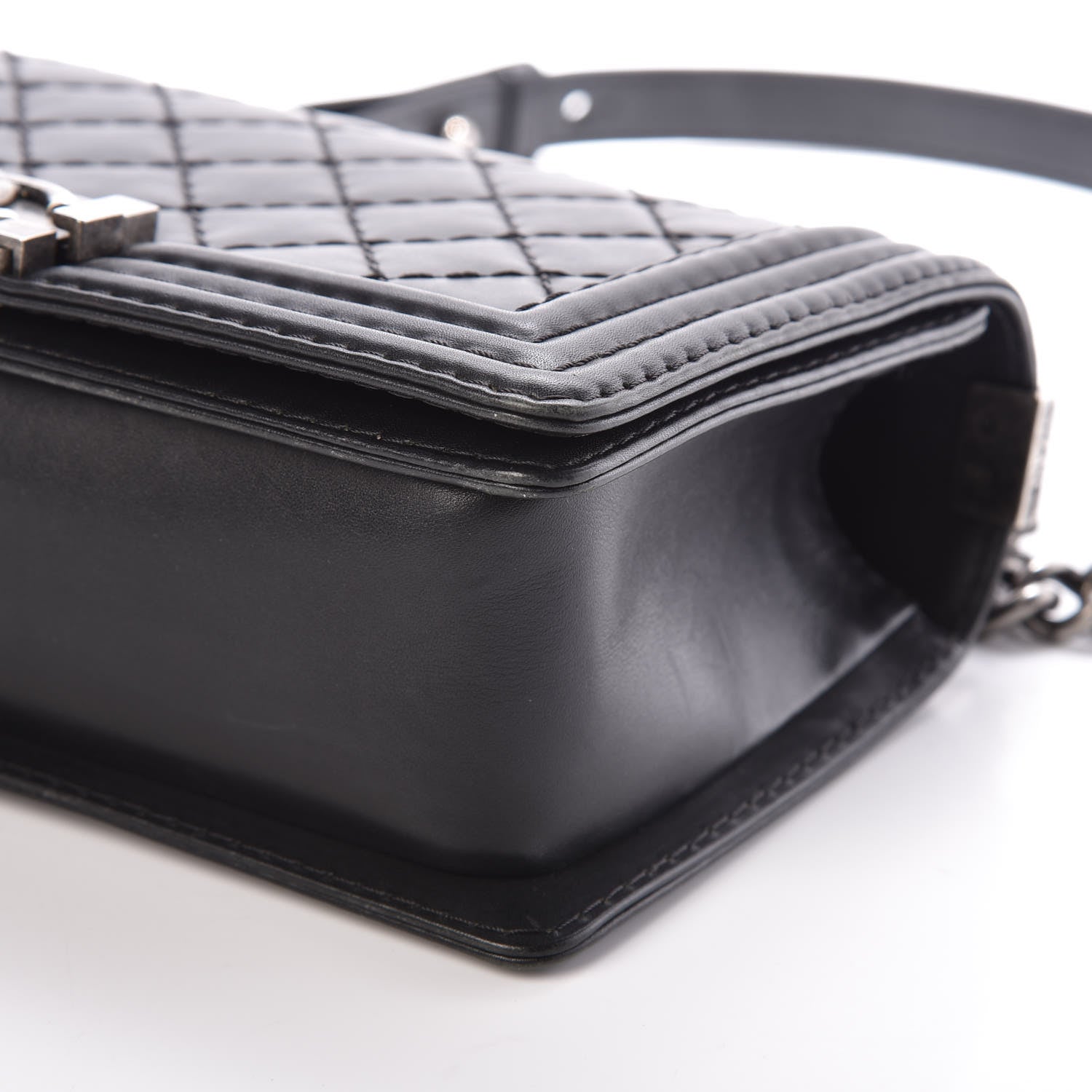 Chanel Calfskin Double Stitch Medium Boy Flap Black 9 of 9
