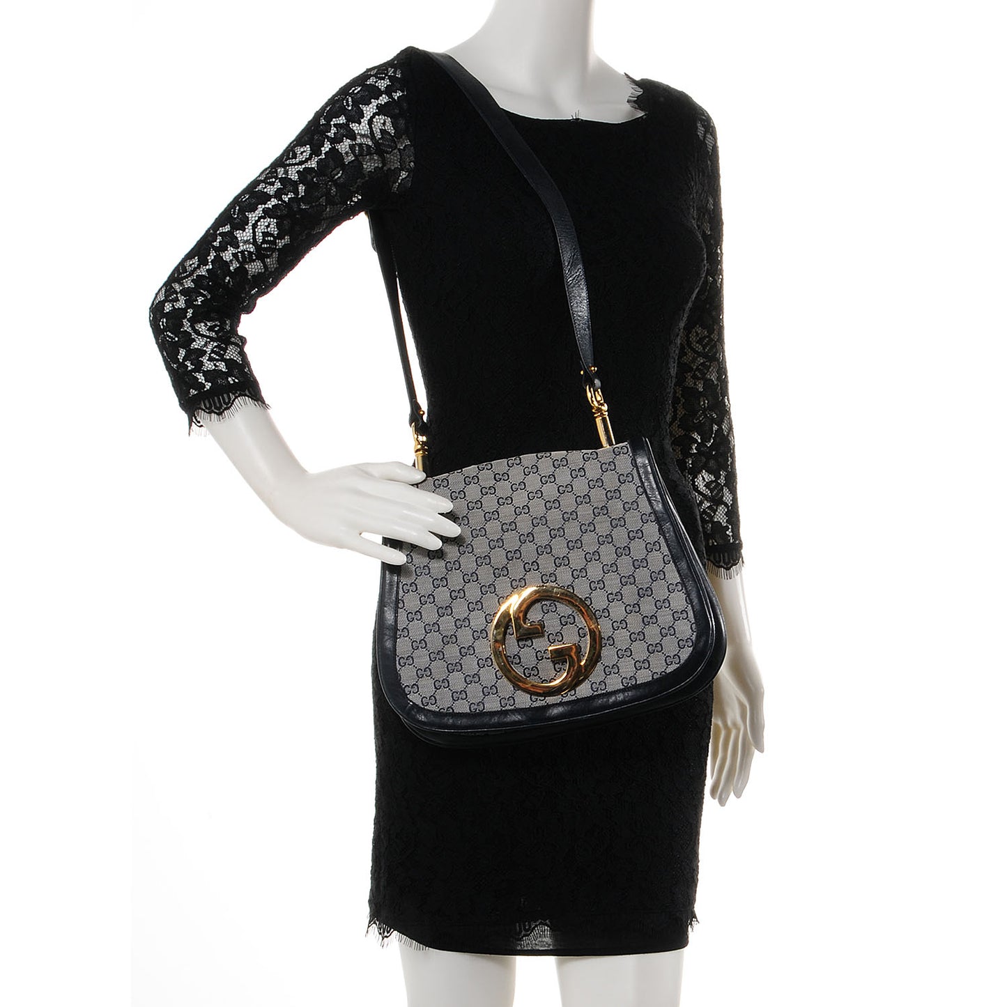 Monogram Blondie Shoulder Bag Navy