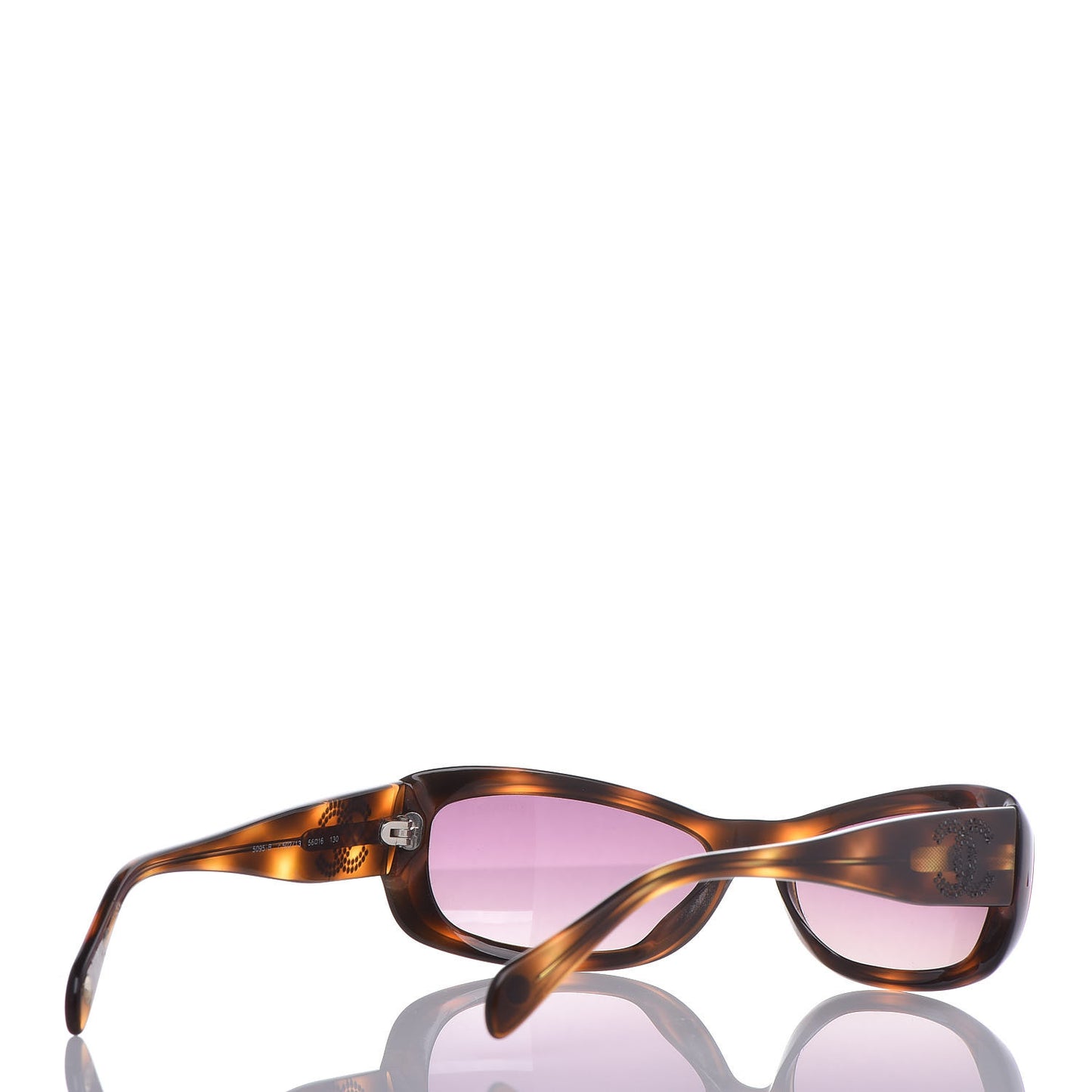 Crystal CC Logo Sunglasses 5095-B Tortoise