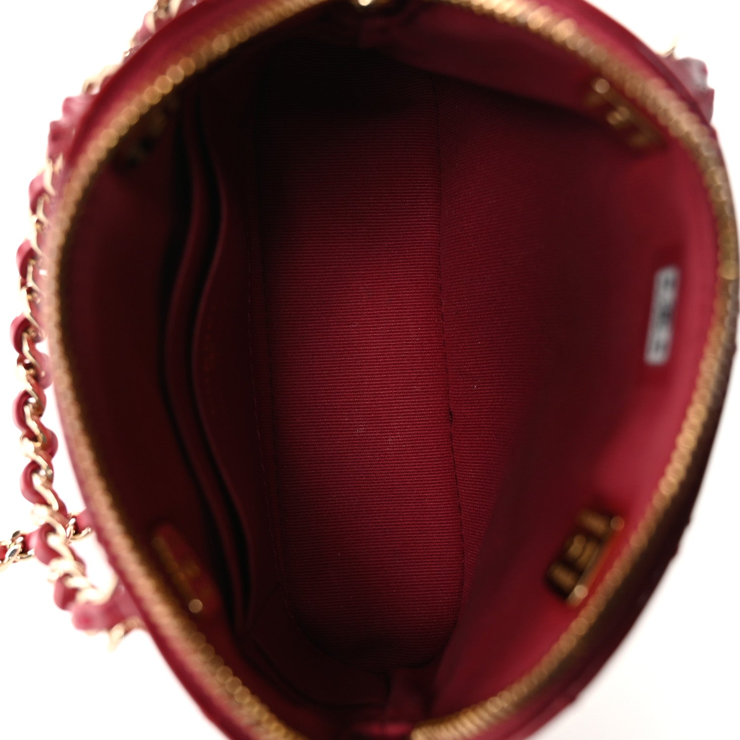Chanel Patent Calfskin Quilted Shiny Coco Clutch With Chain Red 5 of 12