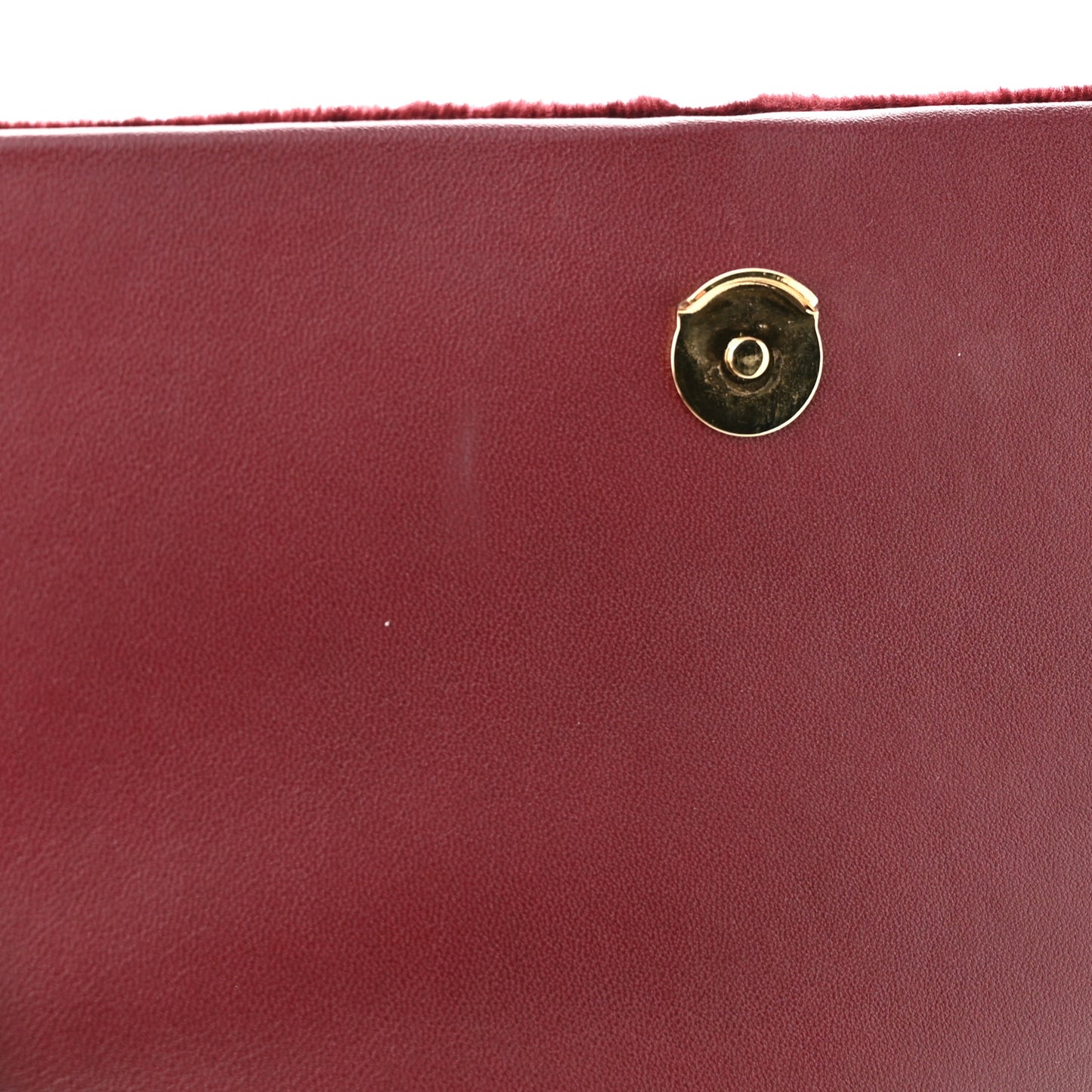 Velvet Small Classic Monogram Kate Tassel Satchel Burgundy
