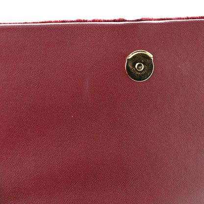 Saint Laurent Velvet Small Classic Monogram Kate Tassel Satchel Burgundy 10 of 10