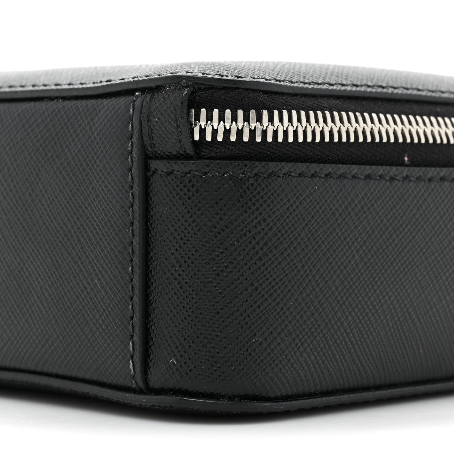 Saffiano Travel Brique Crossbody Messenger Bag Black