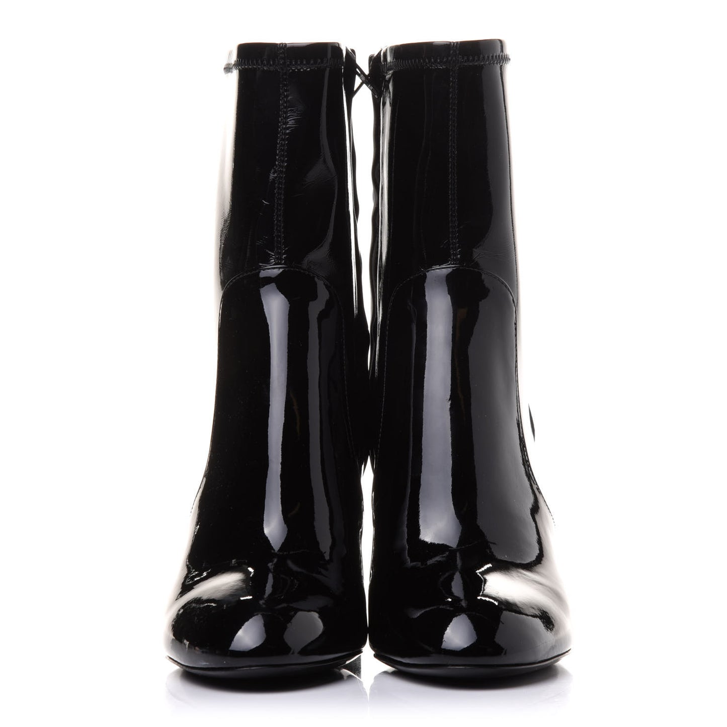 Patent Silhouette Ankle Boots 38.5 Black