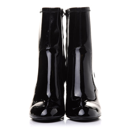 Louis Vuitton Patent Silhouette Ankle Boots 38.5 Black 2 of 11