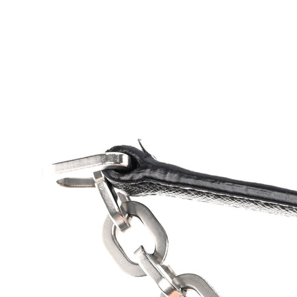 Prada Saffiano Lux Lock Flap Chain Shoulder Bag Black 12 of 12