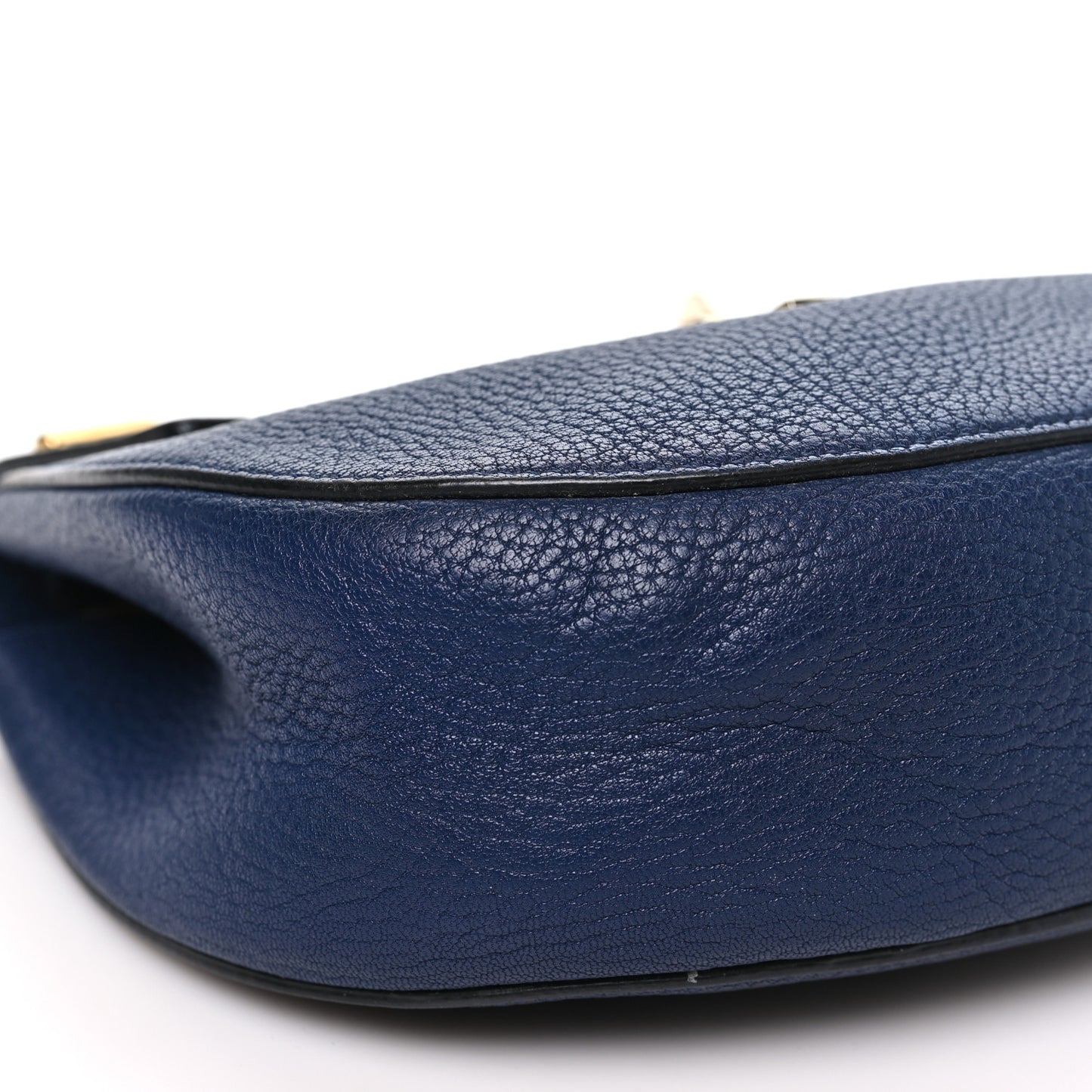 Grained Lambskin Drew Shoulder Bag Royal Navy