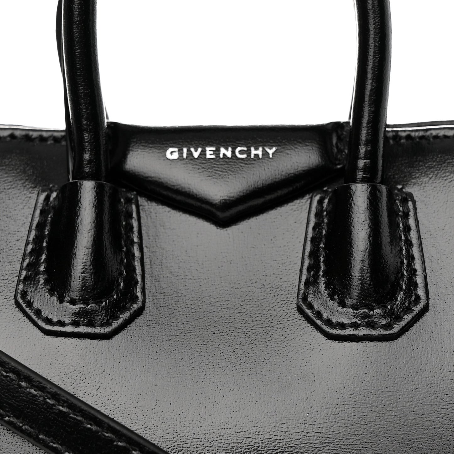 Shiny Lord Calfskin Micro Antigona Black