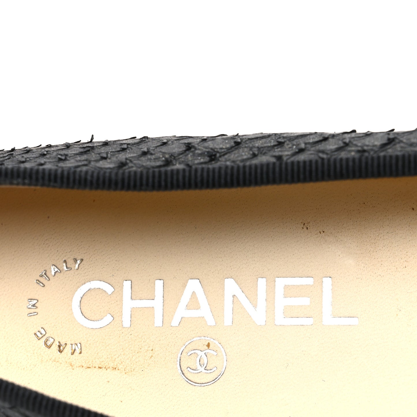 Glitter Snakeskin CC Cap Toe Ballerina Flats 37 Black White