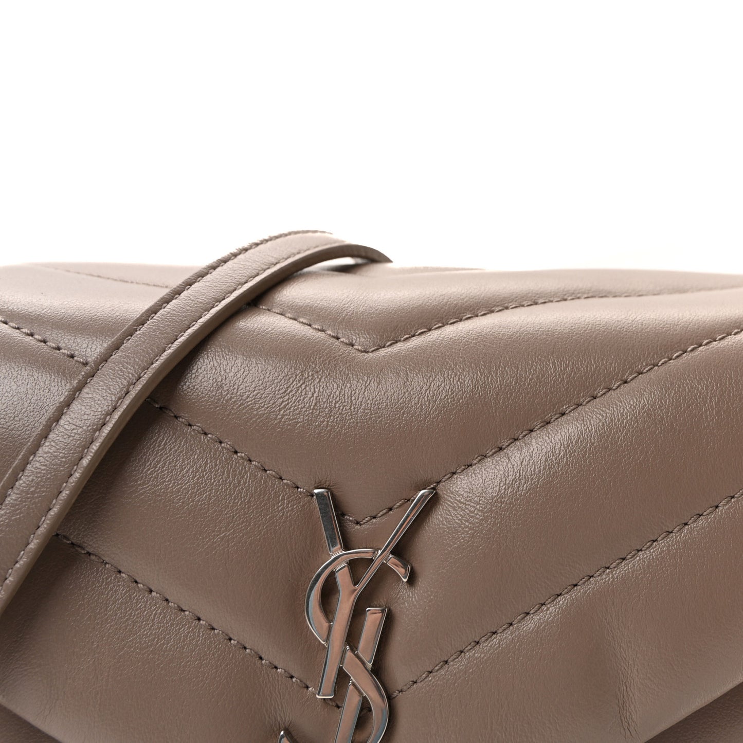 Calfskin Y Quilted Monogram Toy Loulou Crossbody Bag Mink
