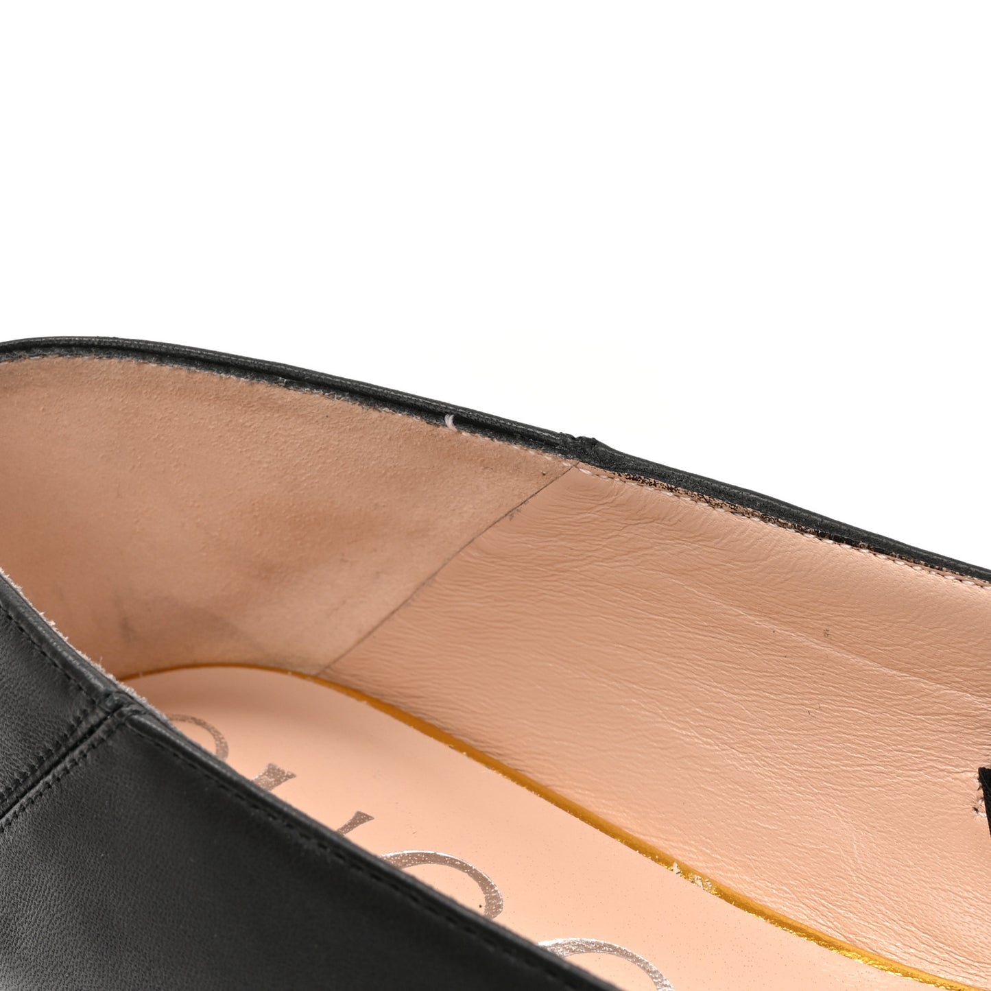 Nappa Lumiere Deva Horsebit Chain Embellished Flats 40.5 Black