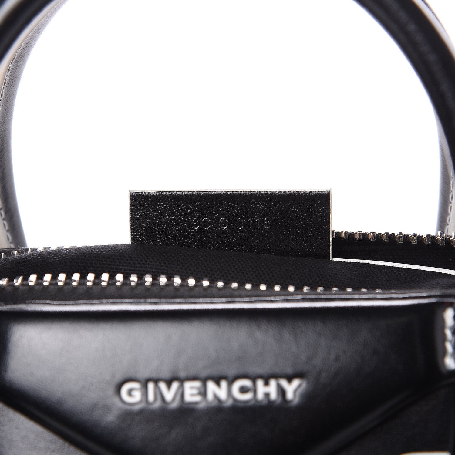 Givenchy Calfskin Contrast Topstitch Small Antigona Black White 7 of 14