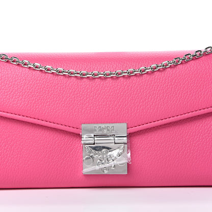 MCM Calfskin Large Patricia Wallet On Chain Pink 7 of 9