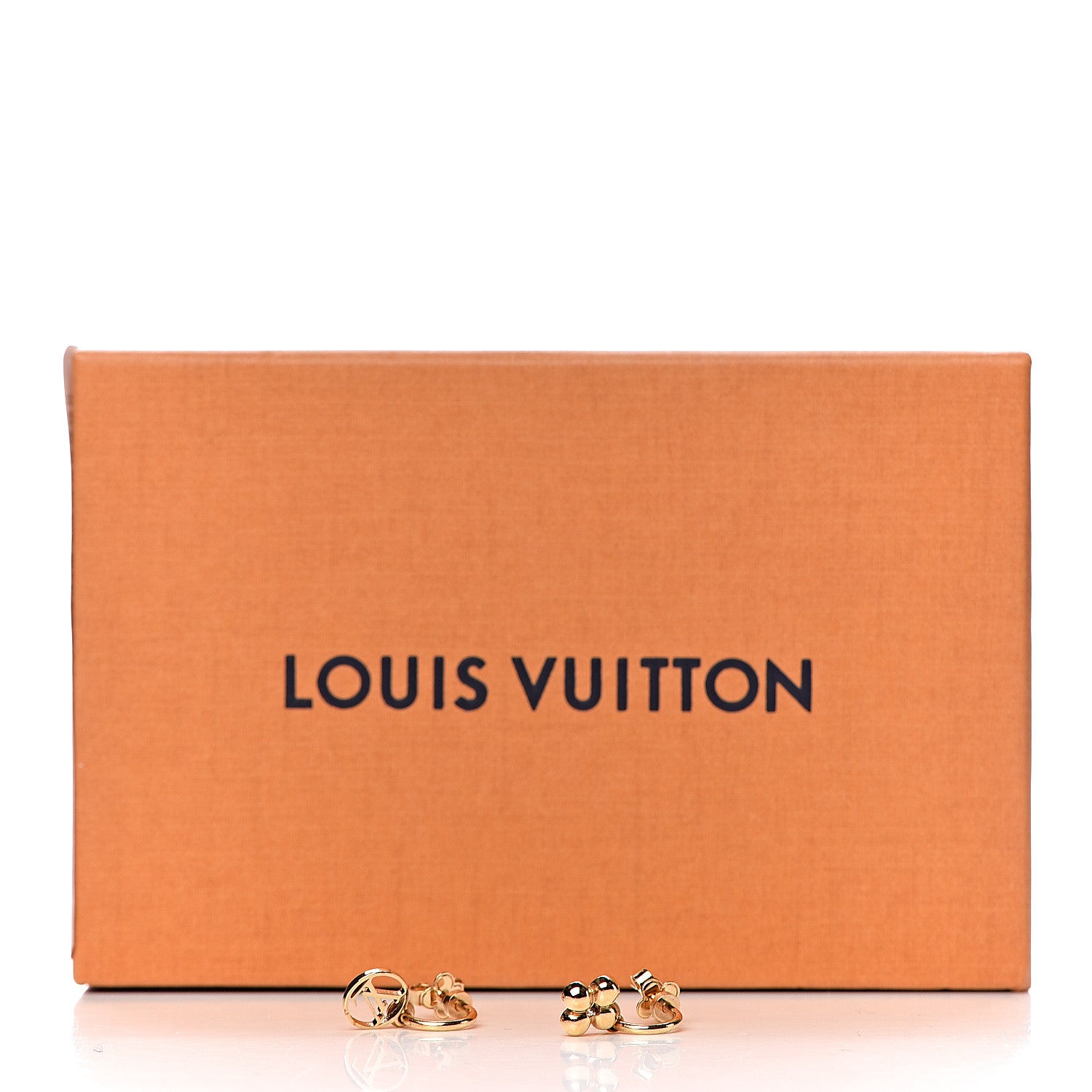 Louis Vuitton Brass Blooming Earrings Gold 5 of 5
