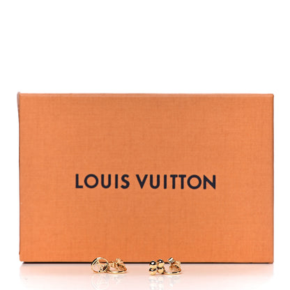 Louis Vuitton Brass Blooming Earrings Gold 5 of 5