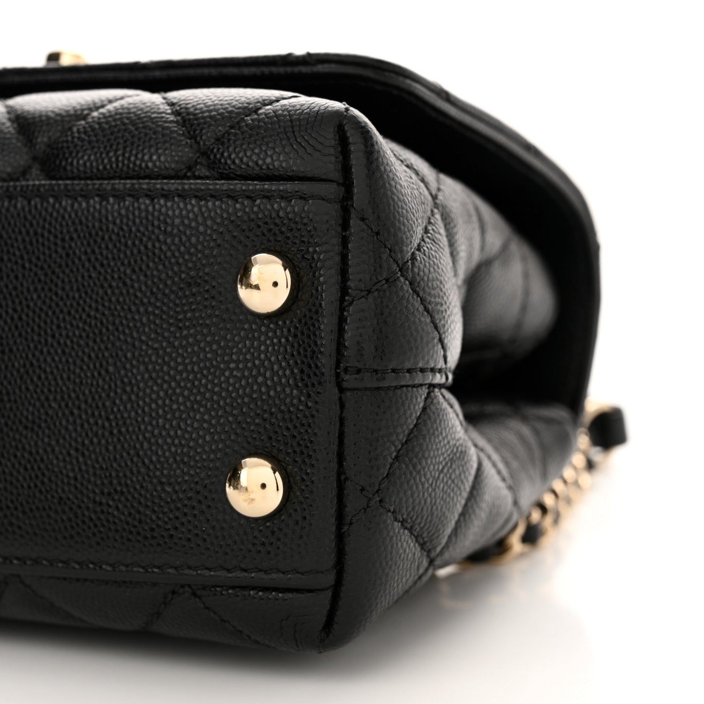 Caviar Quilted Extra Mini Coco Handle Flap Black