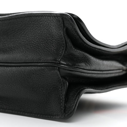 Prada Vitello Daino Double Strap Flap Crossbody Black 11 of 14