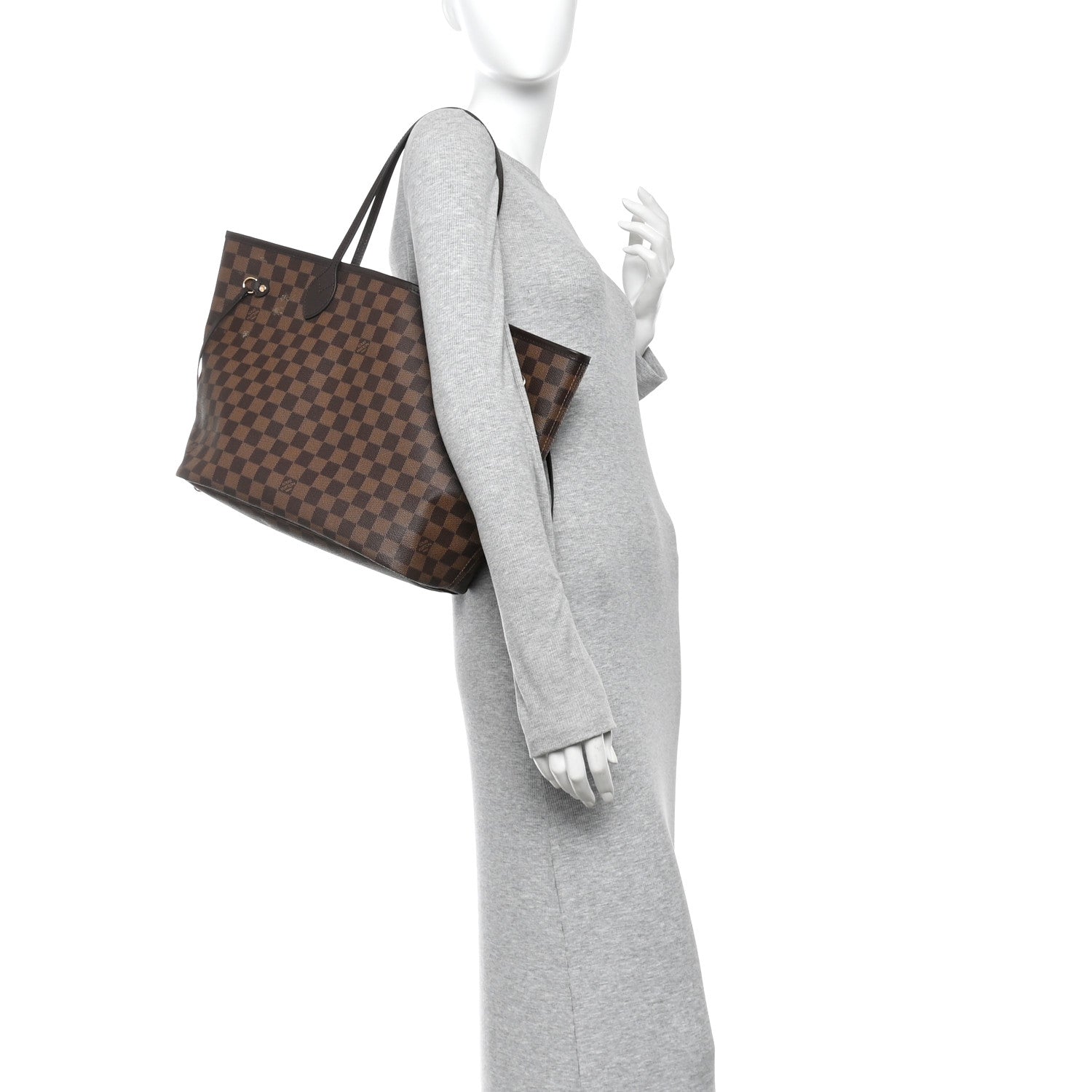 Louis Vuitton Damier Ebene Neo Neverfull MM Rose Ballerine 2 of 11