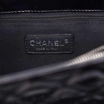 Chanel Patent Quilted Grand Shopping Tote GST Black 6 of 19