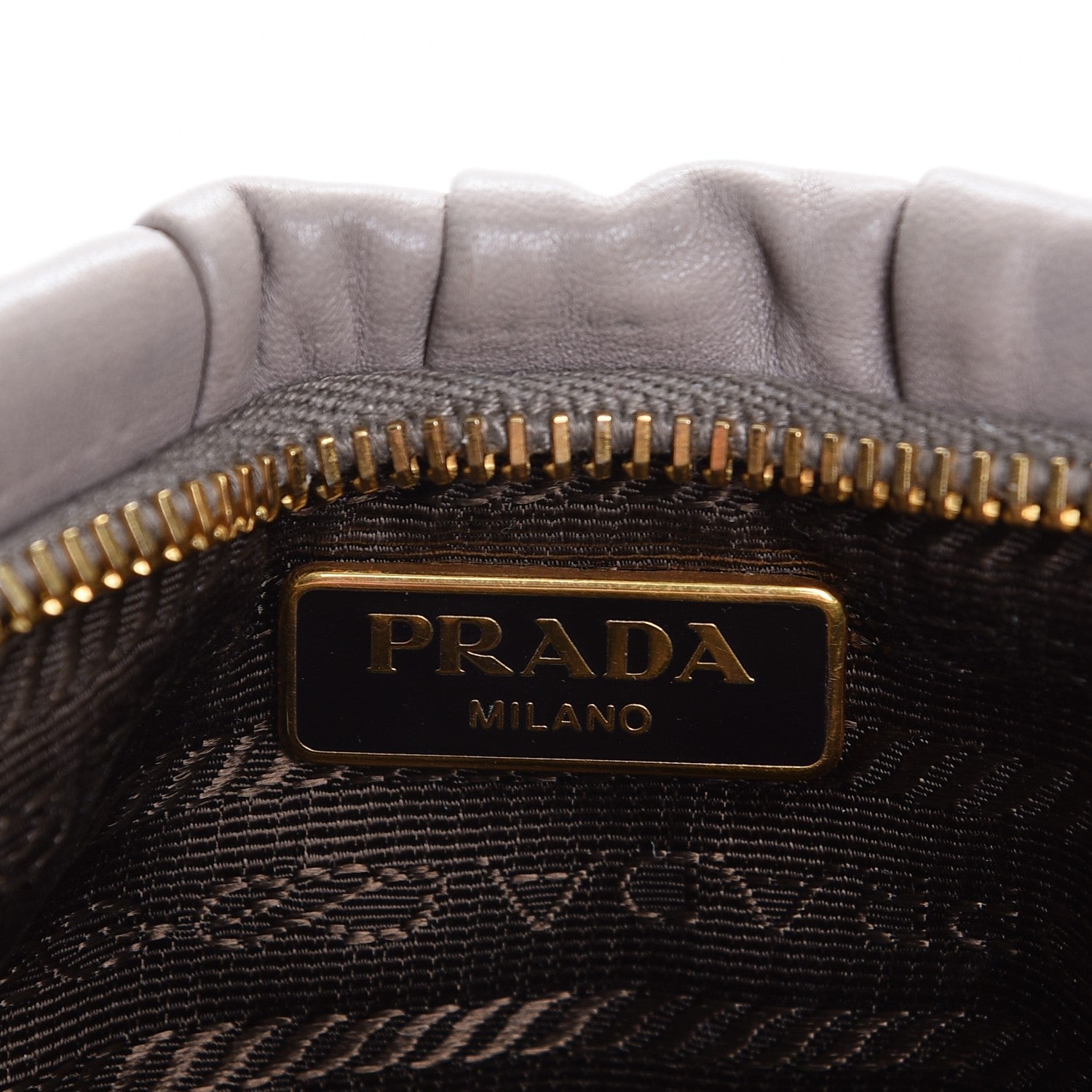 Prada Nappa Gaufre Bow Wristlet Clutch Pomice 6 of 8