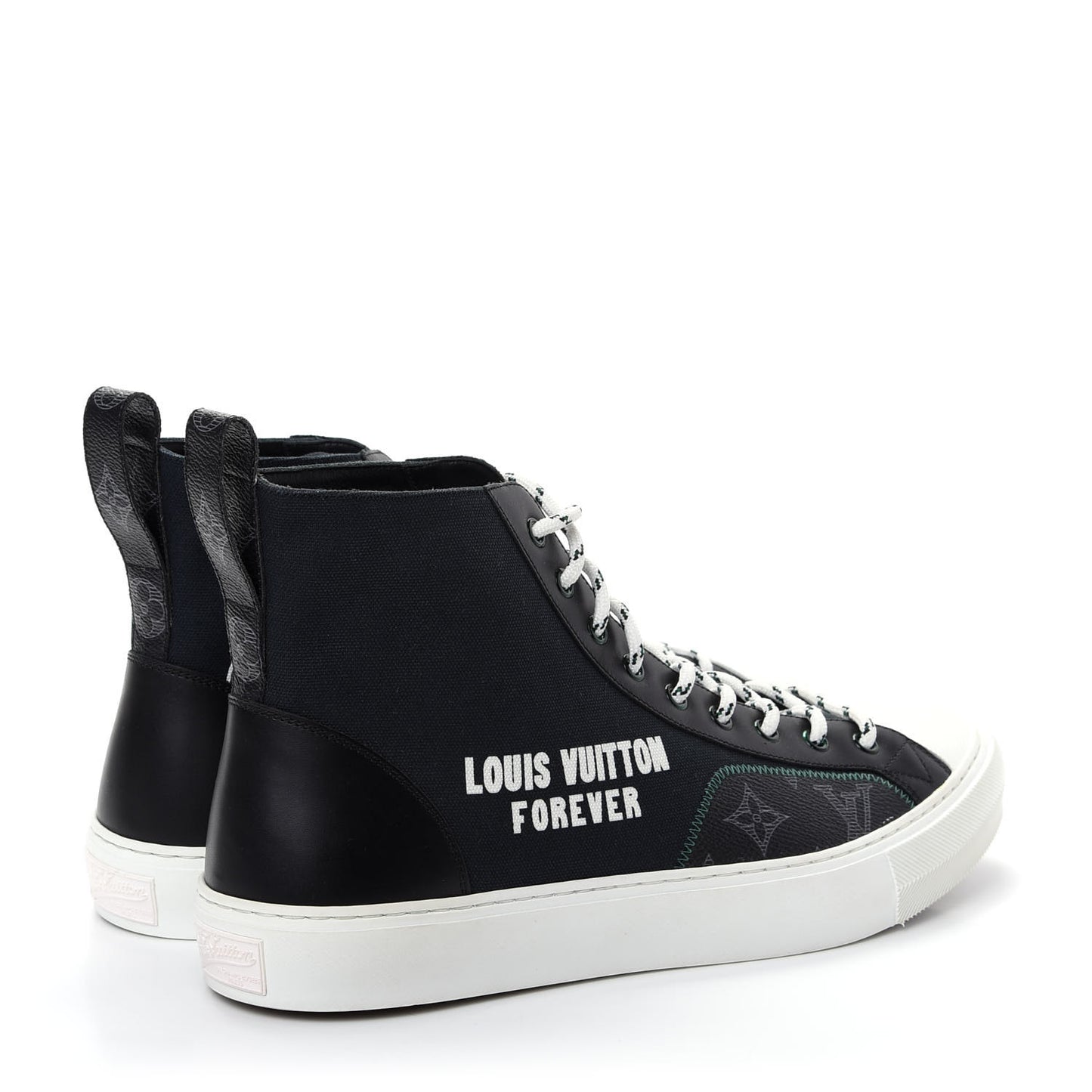 Canvas LV Forever Mens Tattoo Sneaker Boots 9.5 Black