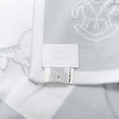 Hermes Cotton Adada Knit Baby Blanket Bleu Glacier 2 of 2