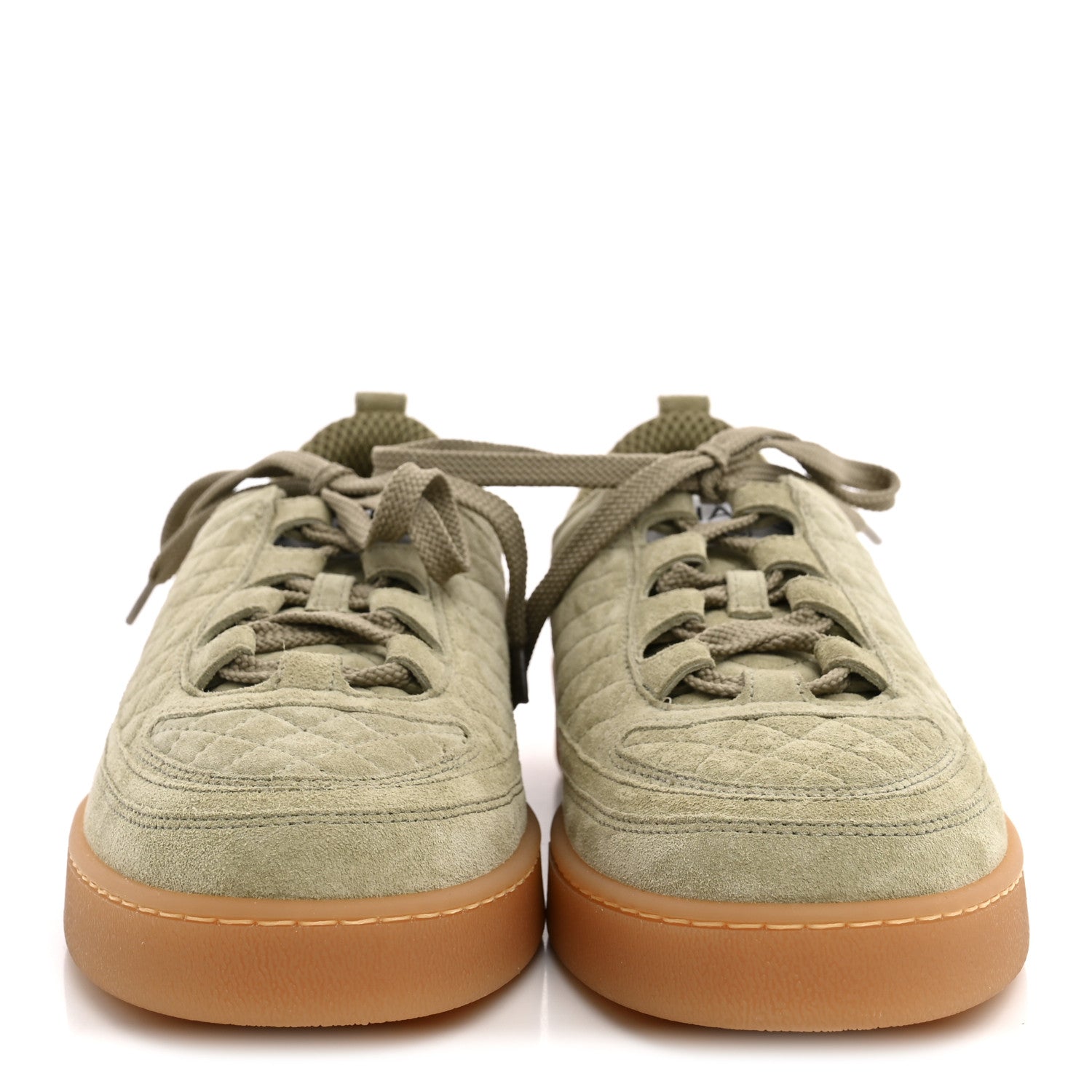 Chanel Suede Calfskin Low Top Sneakers 41 Khaki 3 of 9