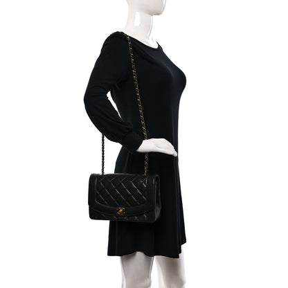 Chanel Lambskin Quilted Medium Single Flap Black 2 of 11
