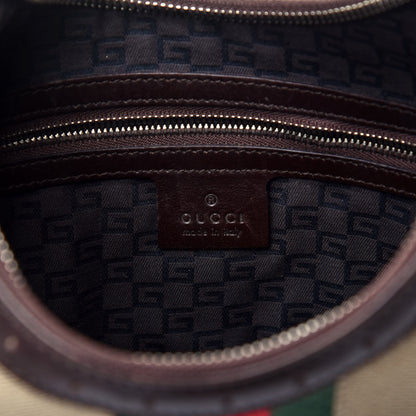Gucci Canvas Web GG Reins Hobo Brown 6 of 9