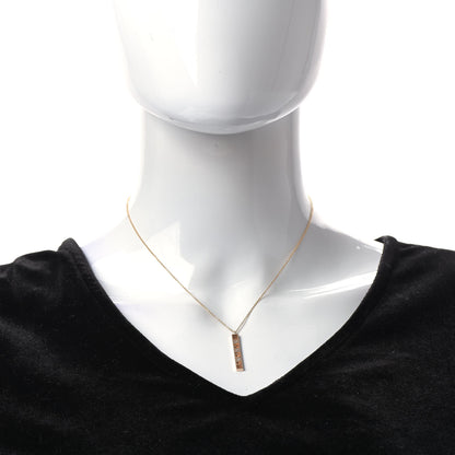 Tiffany 18K Rose Gold Diamond Atlas Bar Pendant Necklace 2 of 6