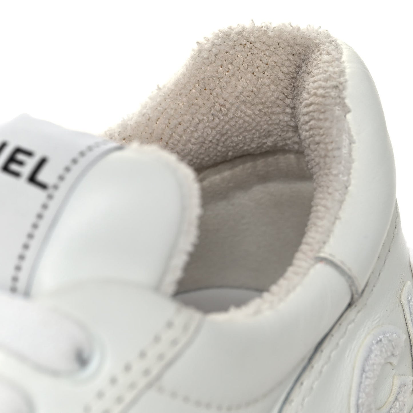 Calfskin Womens Logo Sneakers 40 White