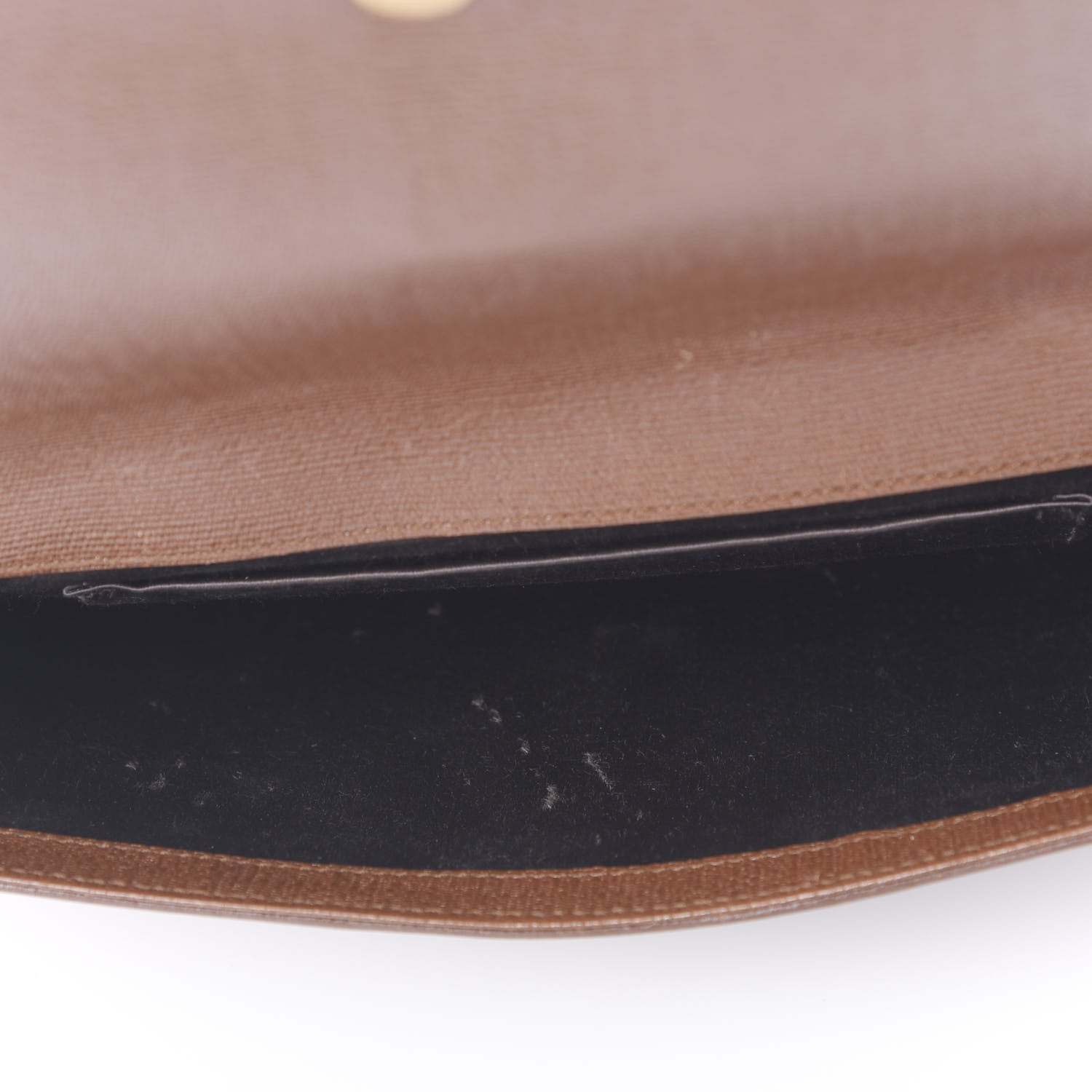 Saint Laurent Textured Calfskin Y Ligne Clutch Brown 4 of 9