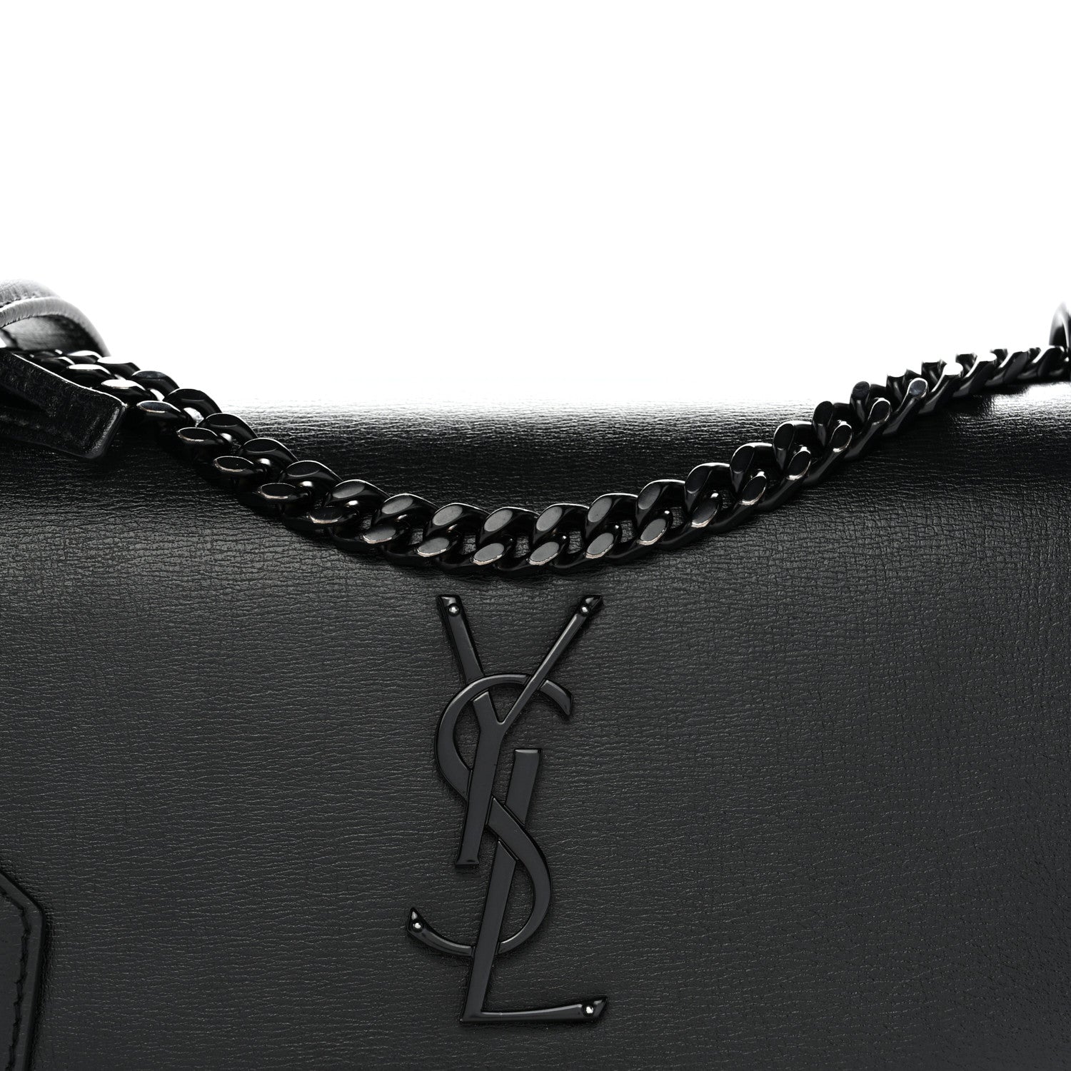 Saint Laurent Calfskin Medium Monogram Monochrome Sunset Black 9 of 15