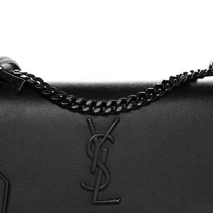 Saint Laurent Calfskin Medium Monogram Monochrome Sunset Black 9 of 15
