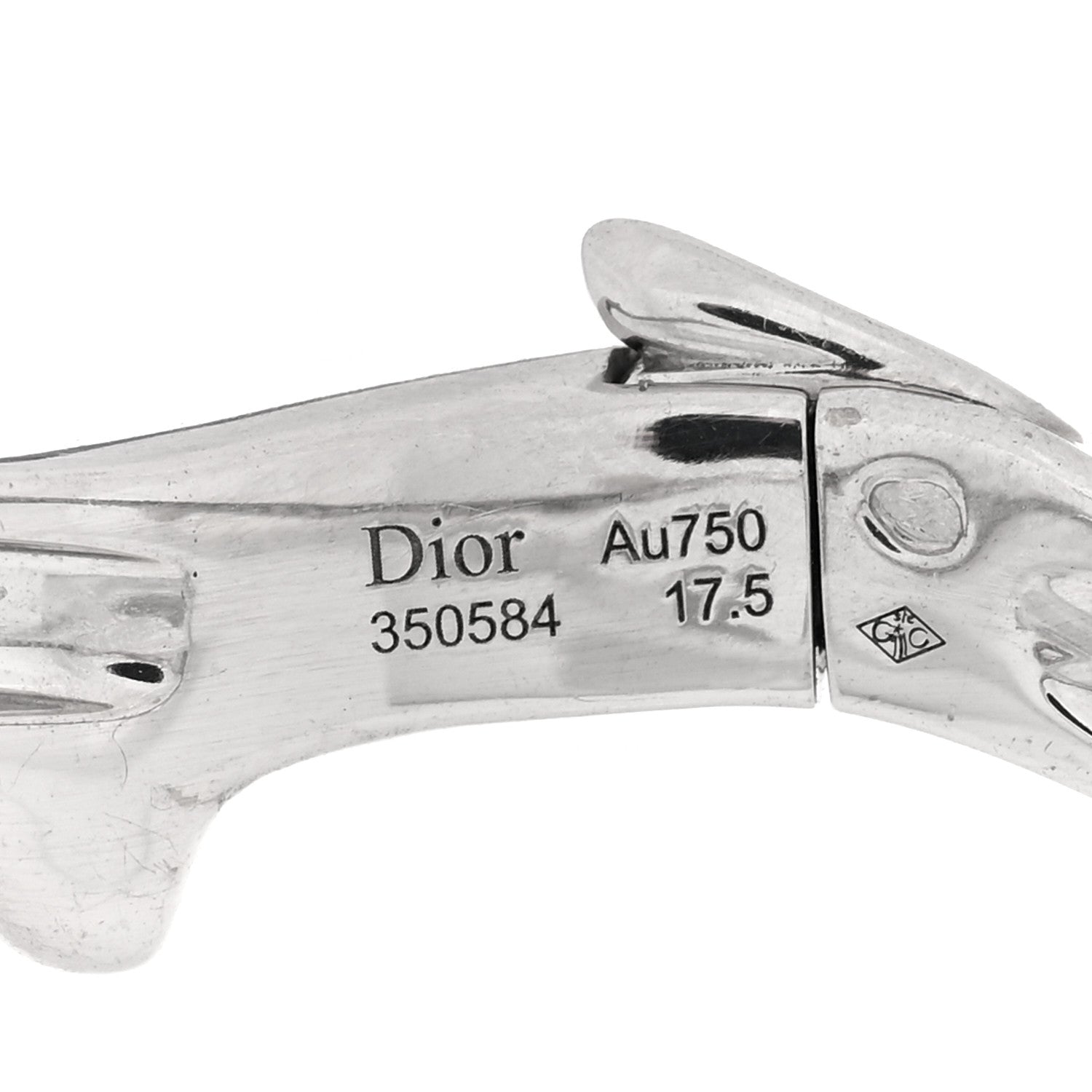 Christian Dior 18K White Gold Diamond Bois de Rose Pave Bracelet 3 of 3