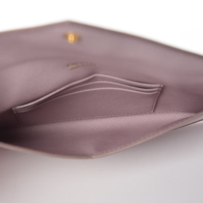 Prada Saffiano Metal Envelope Wallet Orchidea 5 of 8