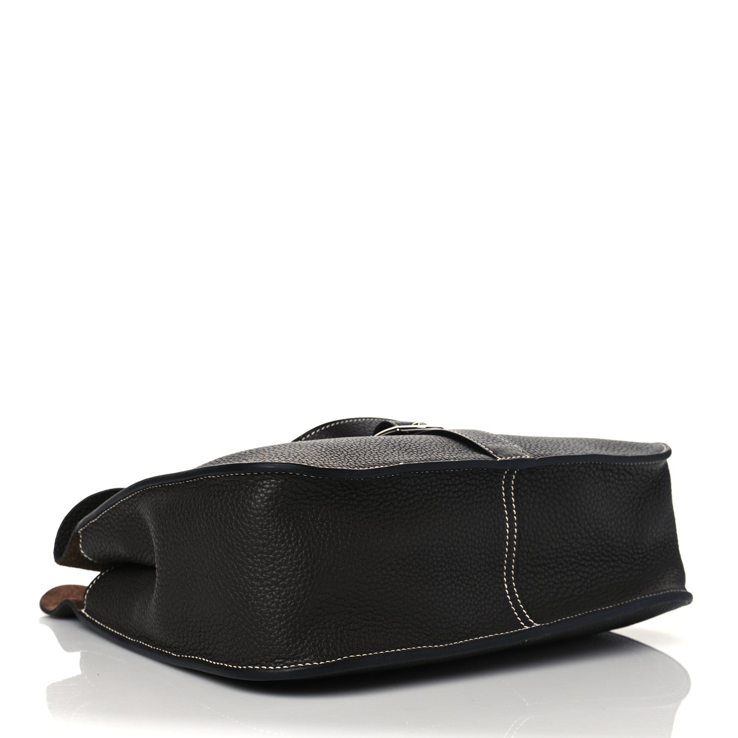 Hermes Taurillon Clemence Halzan 31 GM Chocolate 4 of 9