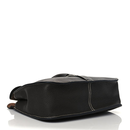 Hermes Taurillon Clemence Halzan 31 GM Chocolate 4 of 9