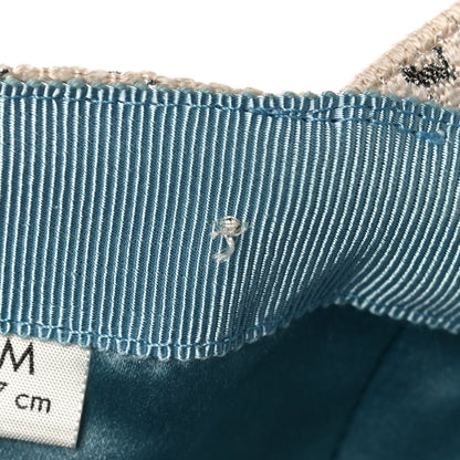 Gucci Canvas Lame GG Monogram Rush Baseball Hat M Gardenia Silver 8 of 8