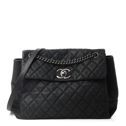Chanel Iridescent Caviar Medium Lady Pearly Flap Black 1 of 10