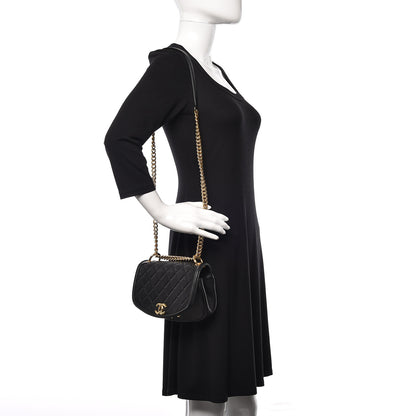 Chanel Calfskin Quilted Small Underline Flap Black 2 of 12
