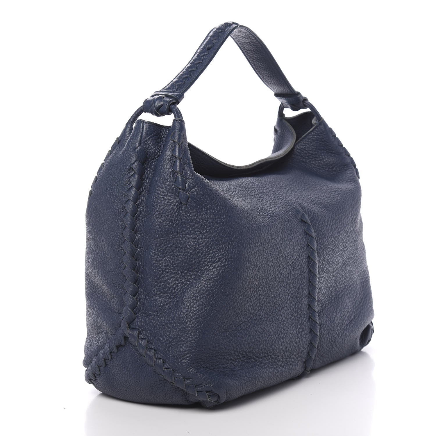 Bottega Veneta Washed Cervo Deerskin Large Hobo Denim 3 of 9