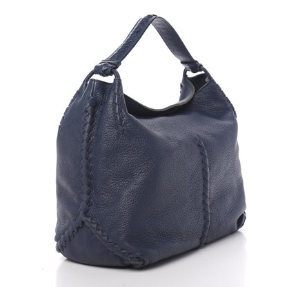 Bottega Veneta Washed Cervo Deerskin Large Hobo Denim 3 of 9