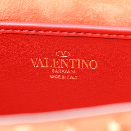 Valentino Garavani Calfskin Rockstud Spike Convertible Shoulder Bag Orange 6 of 9