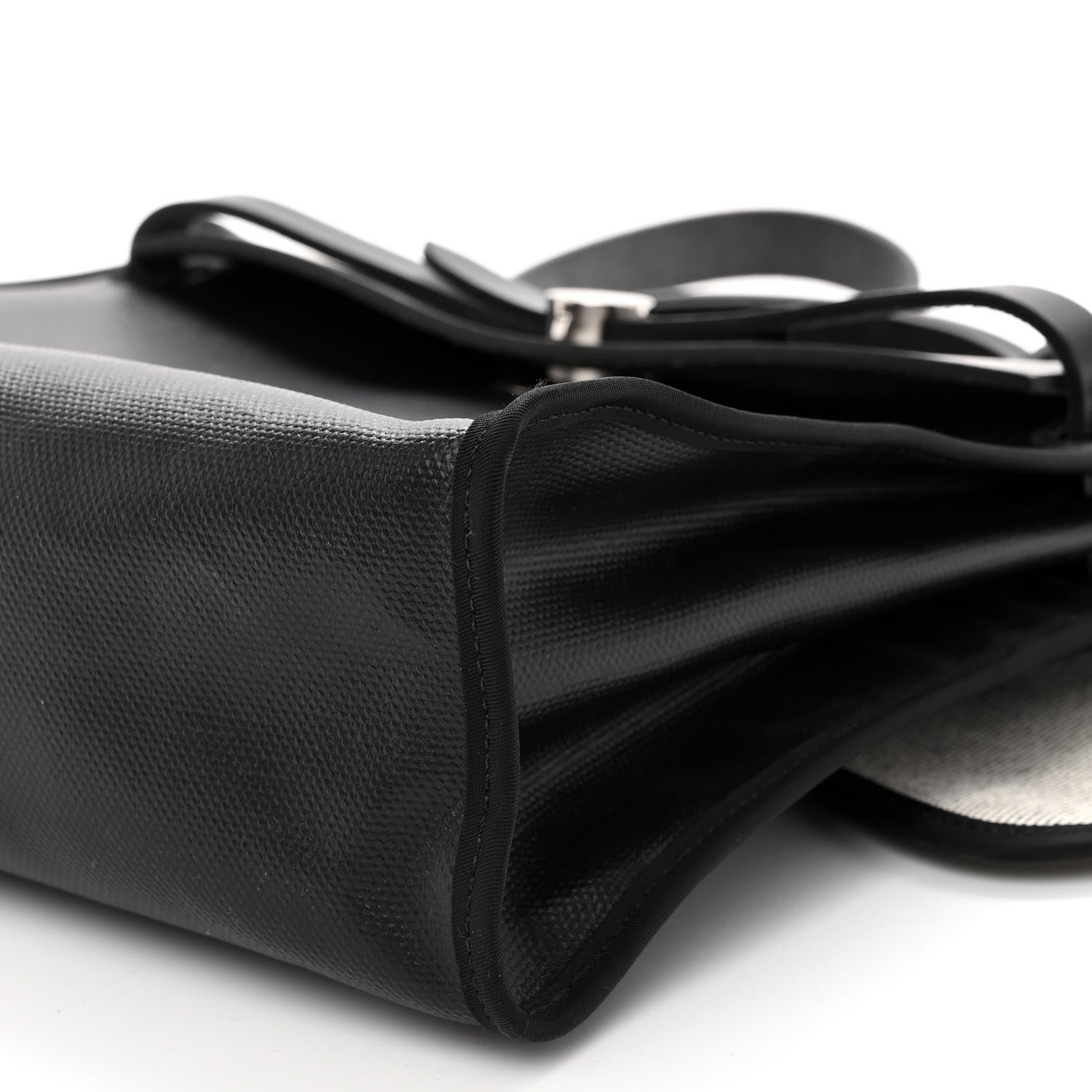 Hermes Toile H Berline Vache Hunter Herbag Zip PM 31 Black Ecru 9 of 9